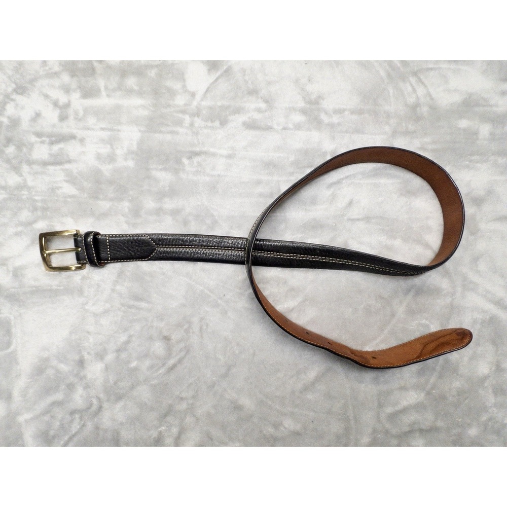Cole Haan Black Leather Dress Belt Mens Size 36 Preppy Casual